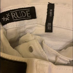 RUDE XXX skinny jeans, in Saintly White